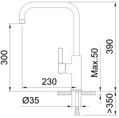 Alpina Single Lever Kitchen Mixer - Brushed Nickel